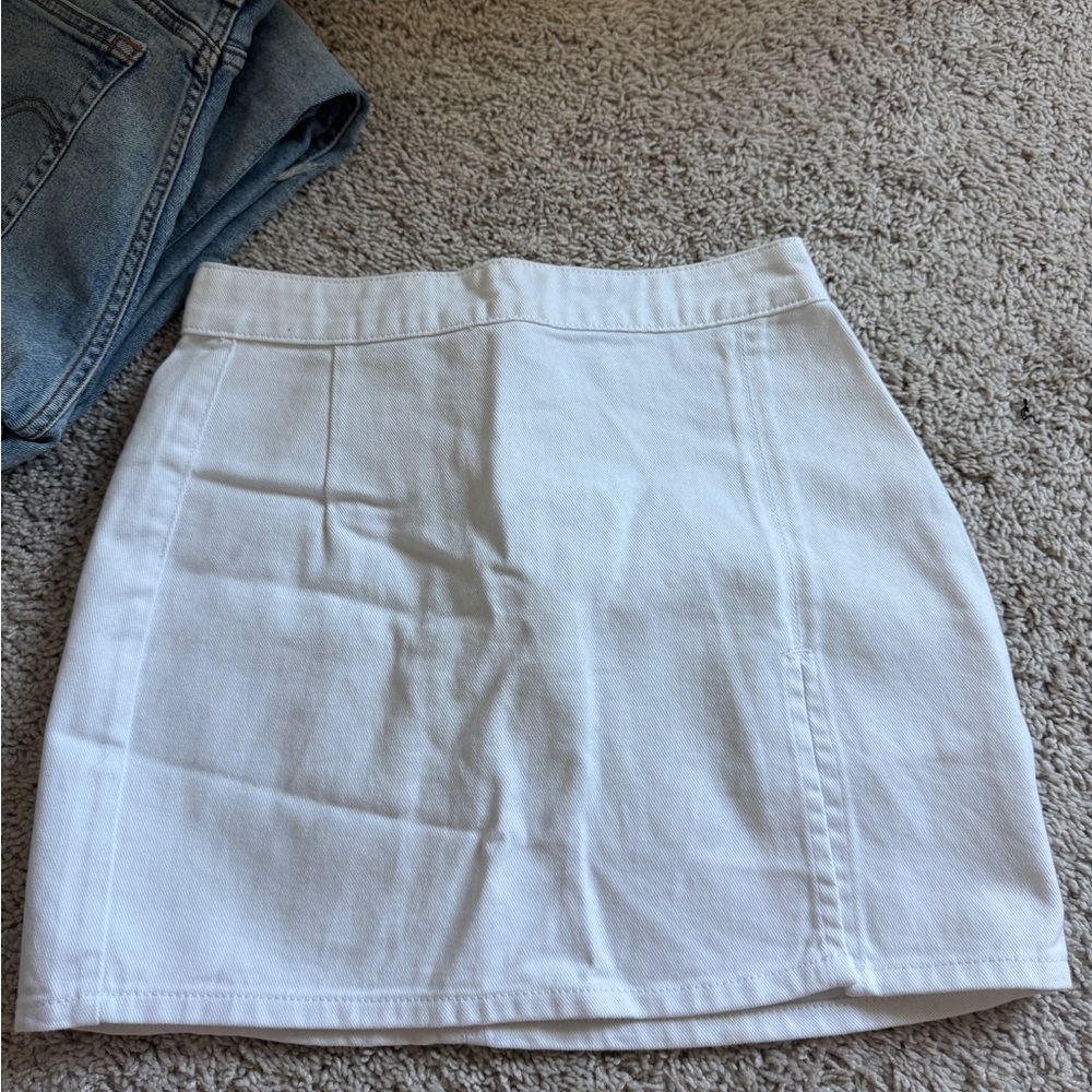 Lioness white denim skirt